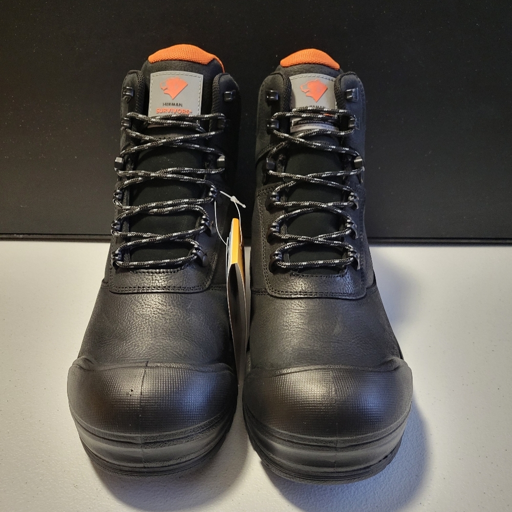 Mens Black Waterproof Work Boots -